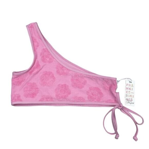 NWT HAILEE STEINFELD X FRANKIES BIKINIS Cove Floral Terry Bikini Top Sz Small - Picture 6 of 6